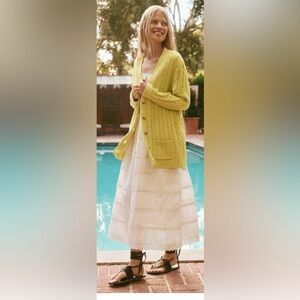 THE GREAT. Grandpa cable knit cardigan sz 2 M/L